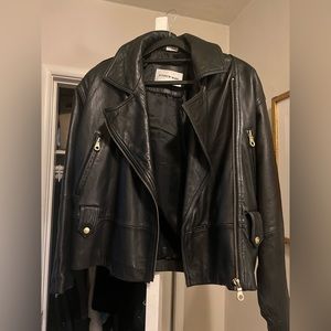 Leather moto jacket
